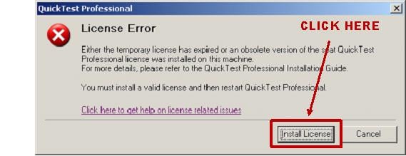 QTP-License-Error-Screen