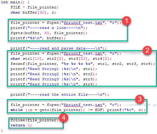 C Files I/O: Create, Open, Read, Write And Close A File