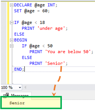 Sql nested sql