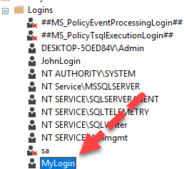 Create New Login in SQL Server