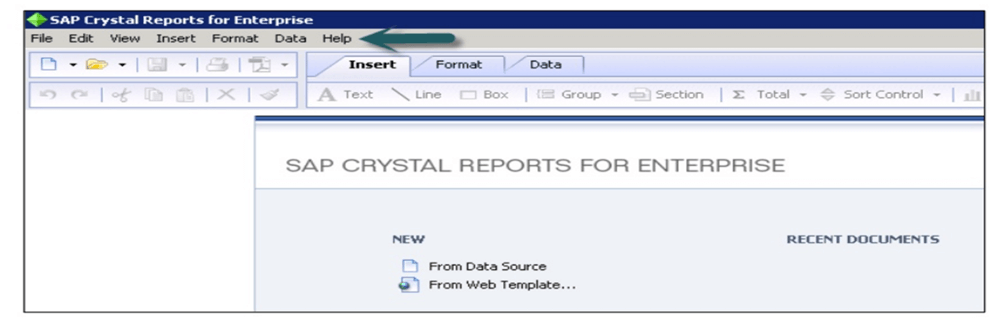 Crystal Reports - GUI Navigation