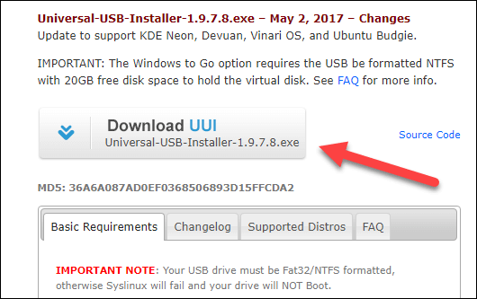 Linux installeren met een USB-stick