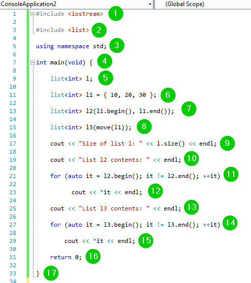 Std List In C With Example