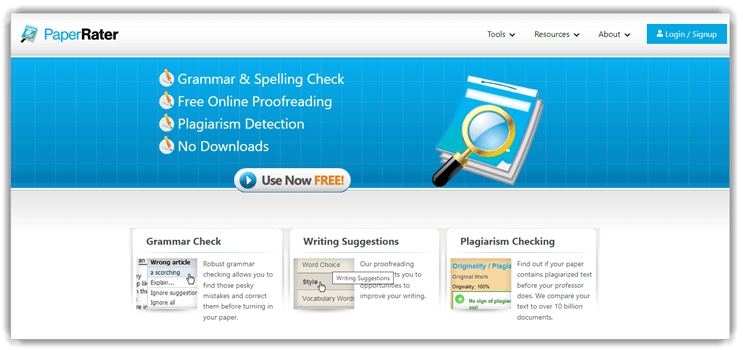 grammatical checker free software PaperRater