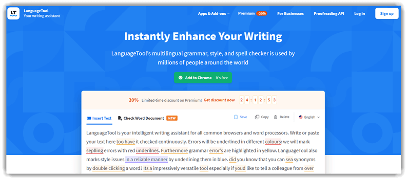 grammatical checker free software Language Tool
