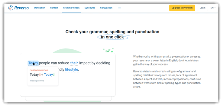 Grammar Check - Grammar and spell check in English - Reverso