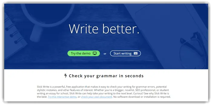 grammatical checker free software Slick Write