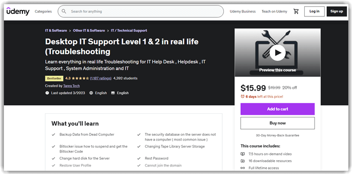 Desktop IT Support Level 1 and 2
