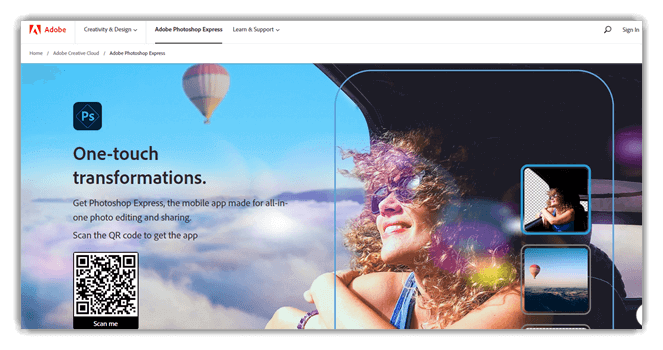 Adobe Photoshop Express Editor