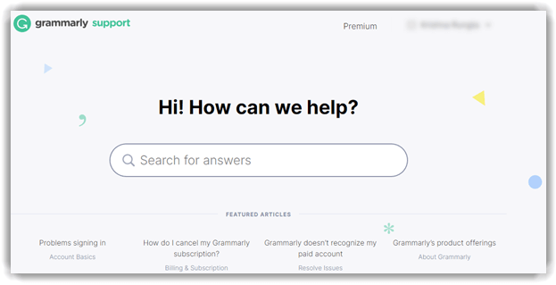 Grammarly Customer Support