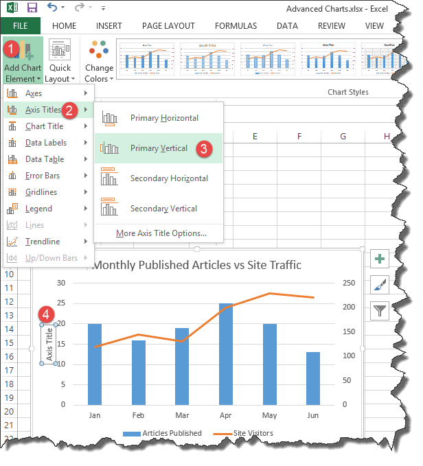 Run Chart Excel 2010