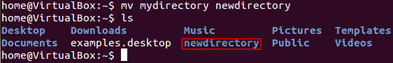 How to rename a directory using Linux/Unix Commands