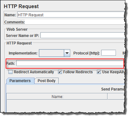 HTTPRequestControlPanelJMeter HTTPRequestControlPanelJMeter