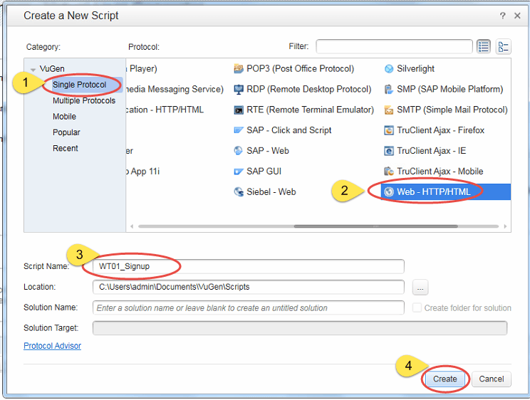 Creating First VUGen Script