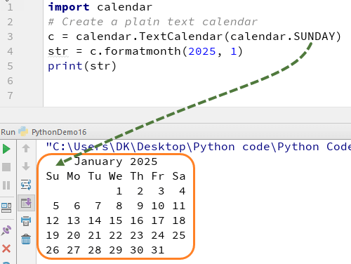 Python Calendar Tutorial With Example