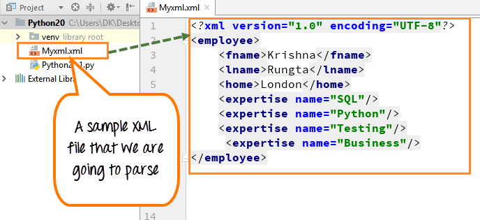 How to Parse XML using minidom