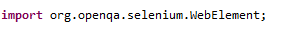 WebElement in Selenium