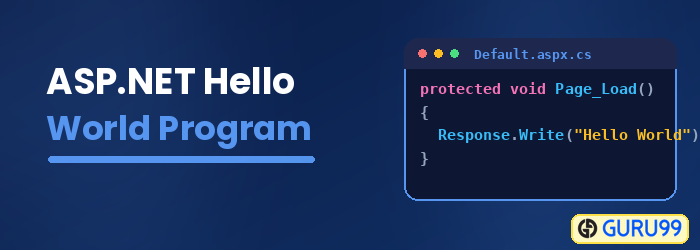 ASP.NET First Program Example: Hello World