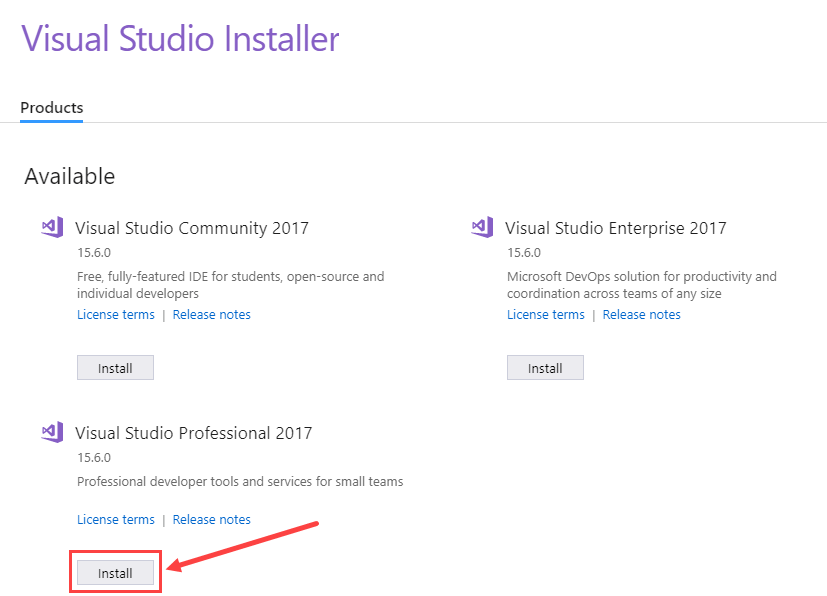 Download and Install Visual Studio