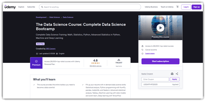 The Data Science Course Complete Data Science Bootcamp