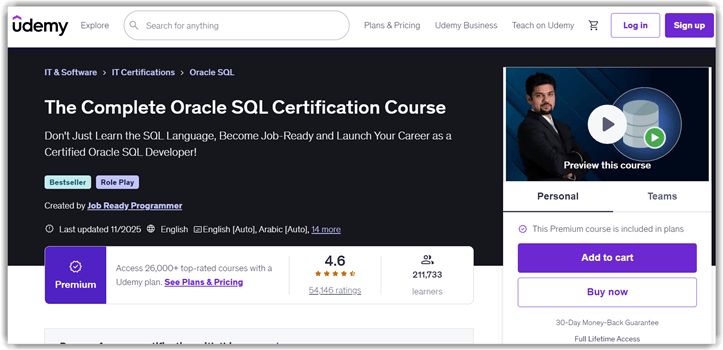 Το πλήρες Oracle Μάθημα Πιστοποίησης SQL
