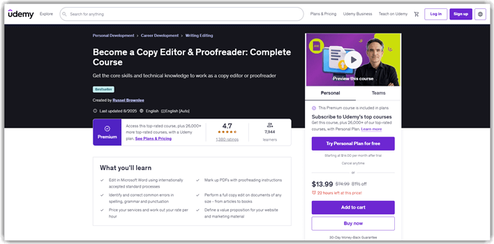 Become a Copy Editor & Proofreader: Complete Course