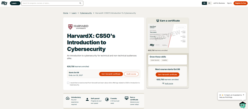 Curso CS50 de Introducciรณn a la Ciberseguridad