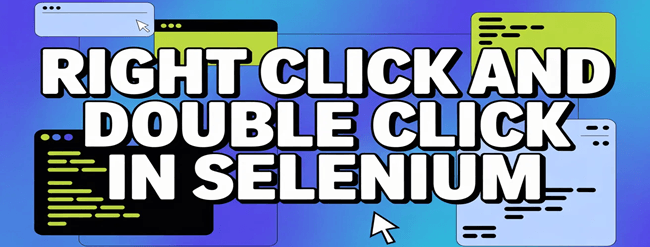 Klikněte pravým tlačítkem a Double Klikněte na Selenium