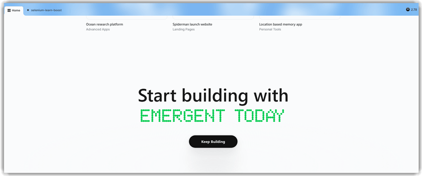 Emergent AI website builder