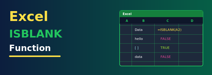 Excel ISBLANK Function