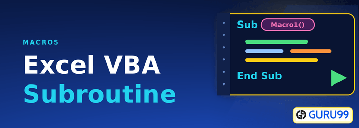 Excel VBA Subroutine