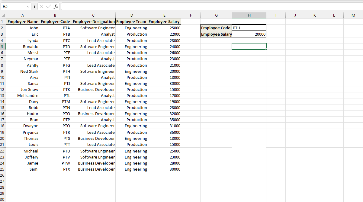 Como fazer vlookup infoupdate