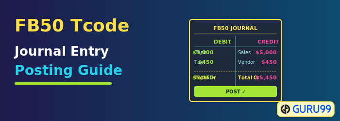 FB50 Tcode in SAP Journal Entry Posting Guide