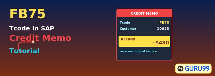 FB75 in SAP Post a Sales Returns Credit Memo