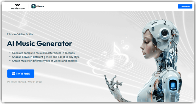 Filmora AI Music Generator