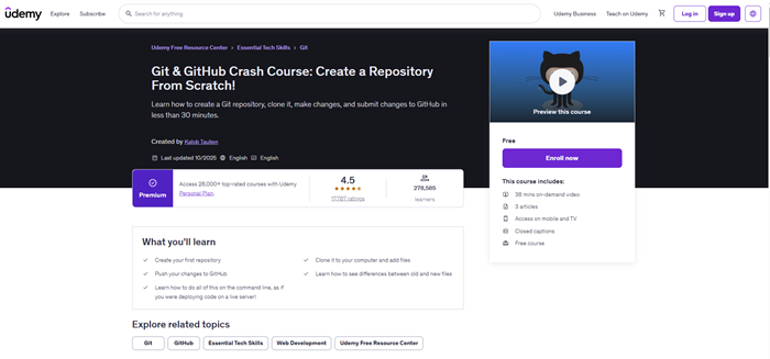 Curso intensivo de Git y GitHub