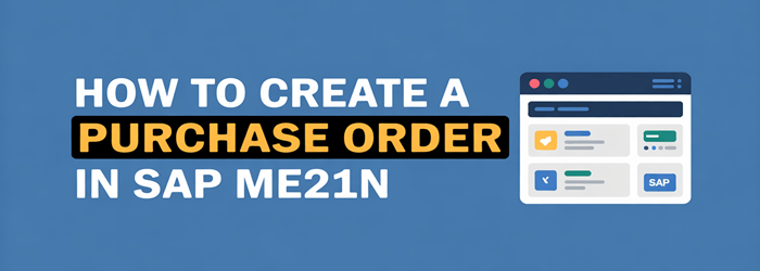 How to Create a Purchase Order ME21N in SAP