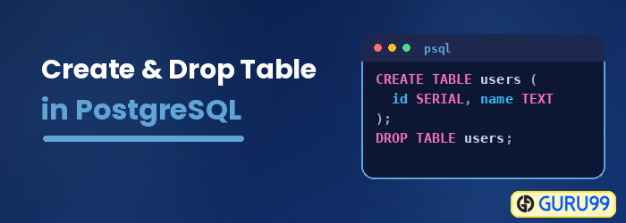 How to Create & Drop Table in PostgreSQL