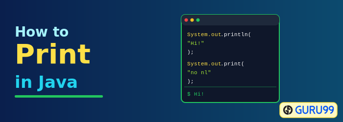 How to Print in Java