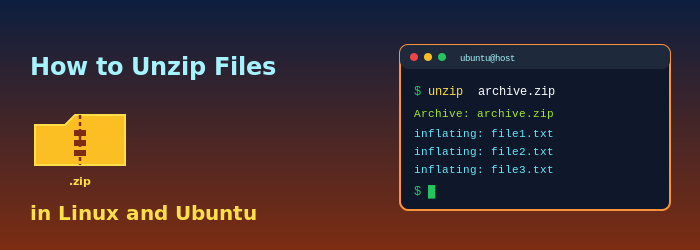 How to Unzip Files in Linux and Ubuntu