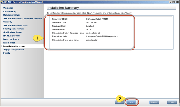 HP ALM Server Configuration