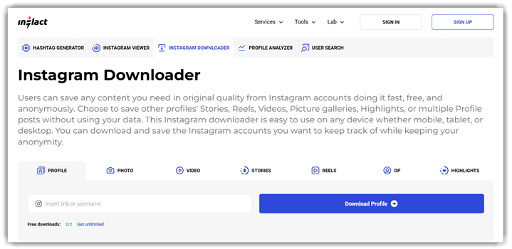 Inflact Instagram Comment Viewer