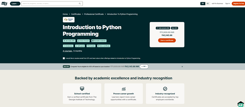 Introducciรณn a Georgia Tech Python Curso de programaciรณn