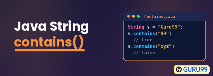 Java String contains() Method