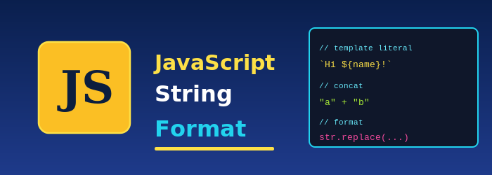 JavaScript String Format