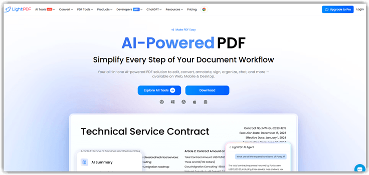 LightPDF PDF Editor