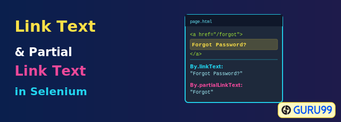 Link Text and Partial Link Text in Selenium