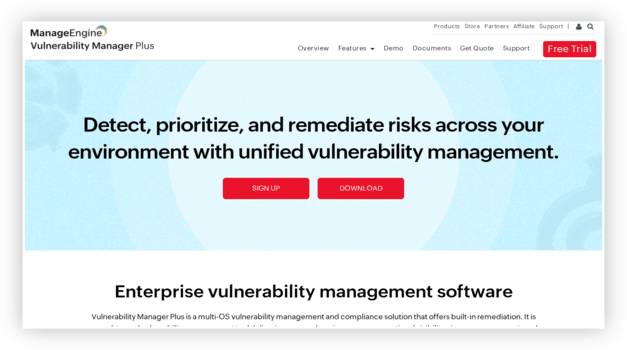 ManageEngine Vulnerability Manager Plus