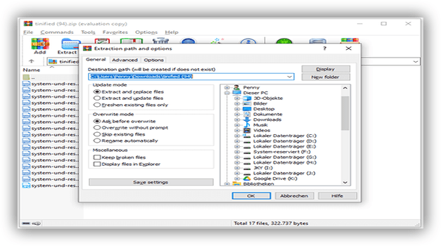 MiniTool WinRAR software pro kompresi souborů