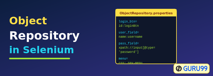 Object Repository in Selenium
